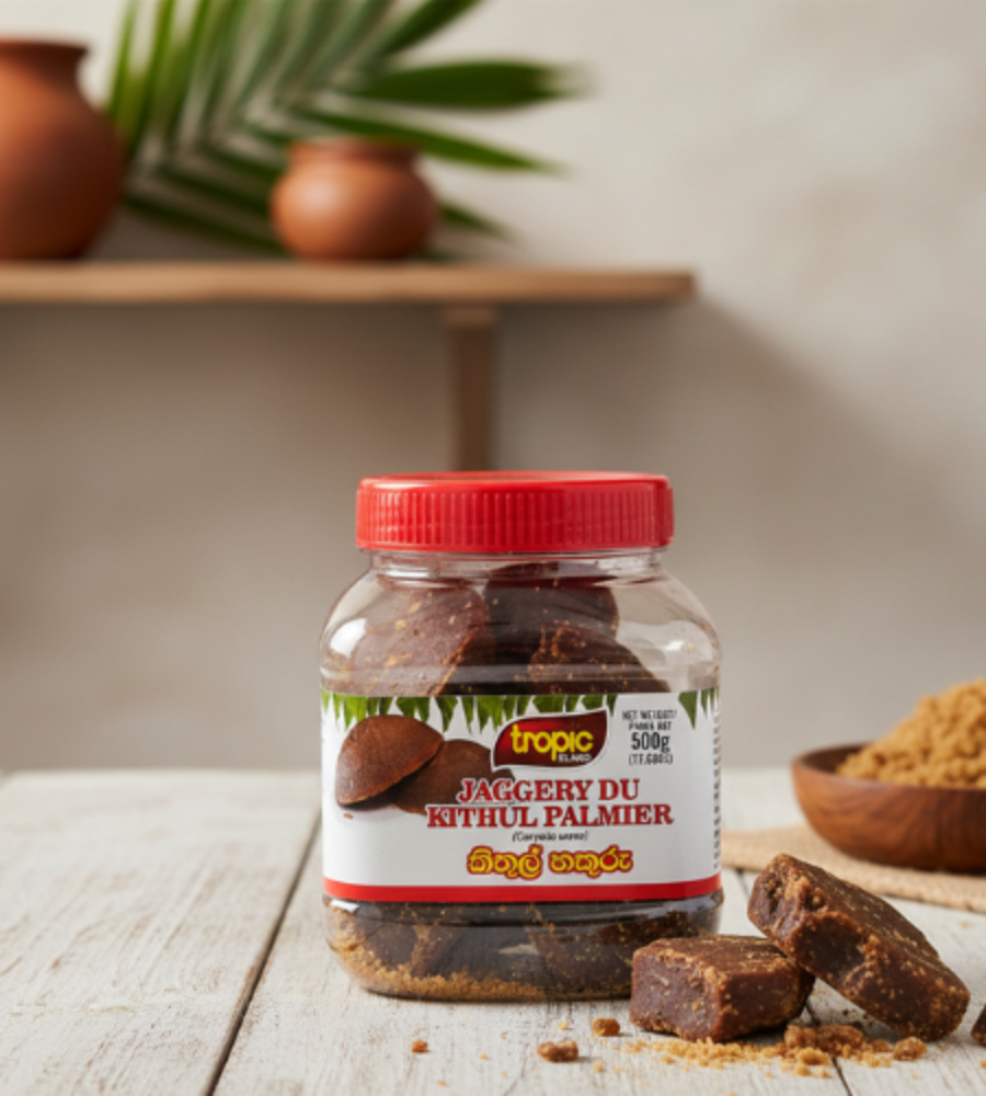 Tropic Kithul Jaggery (Kithul Hakuru) 500g – Authentic Sri Lankan Natural Sweetener
