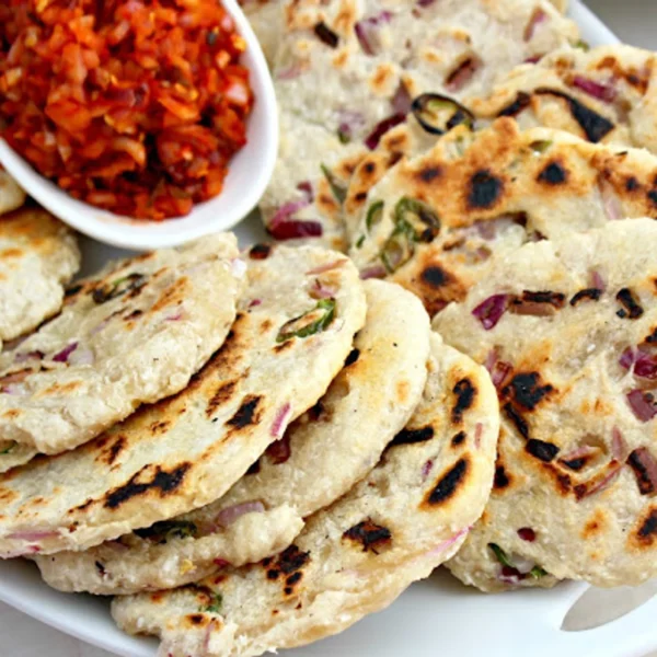 Coconut Roti with Katta Sambol (3 pcs)