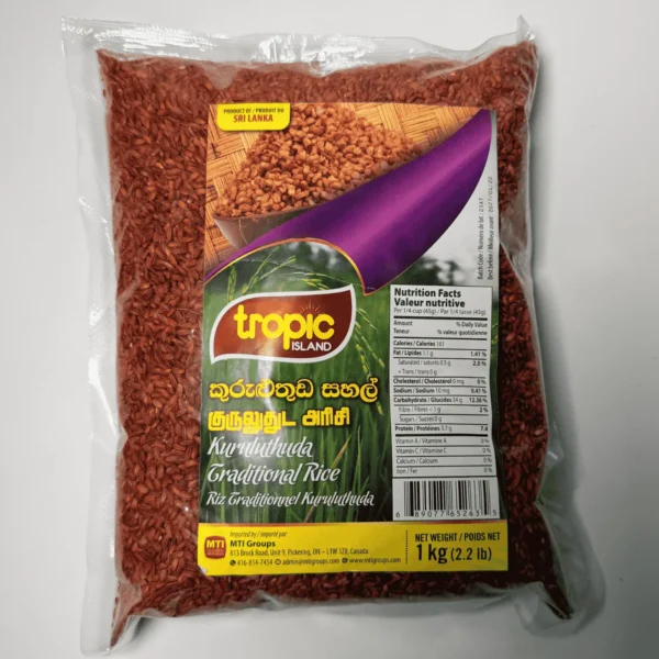 Traditional Kuruluthuda Rice – Pure Sri Lankan Heirloom Red Rice (1kg)