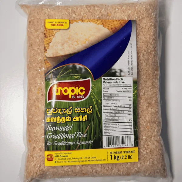 Traditional Suwandel Rice – Pure Sri Lankan Heirloom Red Rice (1kg)