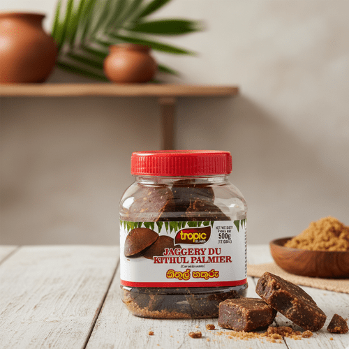 Untitled-design-234.png Tropic Kithul Jaggery (Kithul Hakuru) 500g – Authentic Sri Lankan Natural Sweetener - Image 1